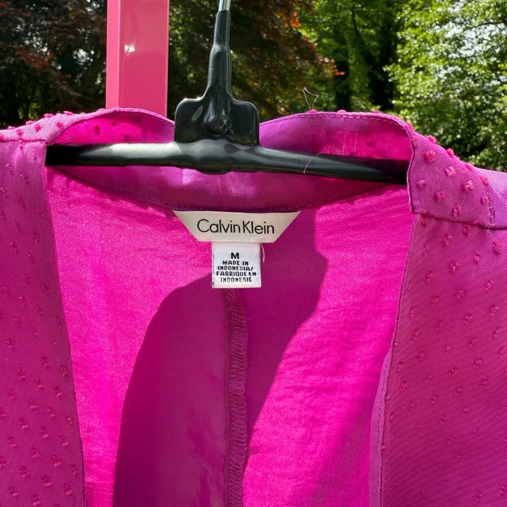 Calvin Klein Fuchsia Textured Blouse - Image 2