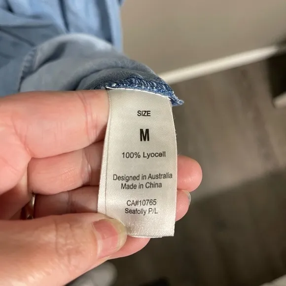 Seafolly Women’s Fringed Ruffle Romper‎ - Blue.  Size M - Image 3