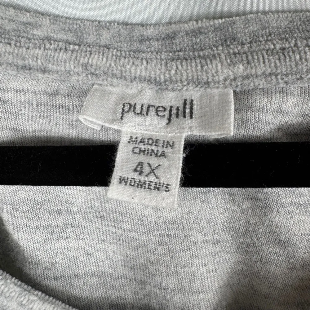 Purejill Women's Tunic/Pullover Sweater Sz 4X Gray - Image 4
