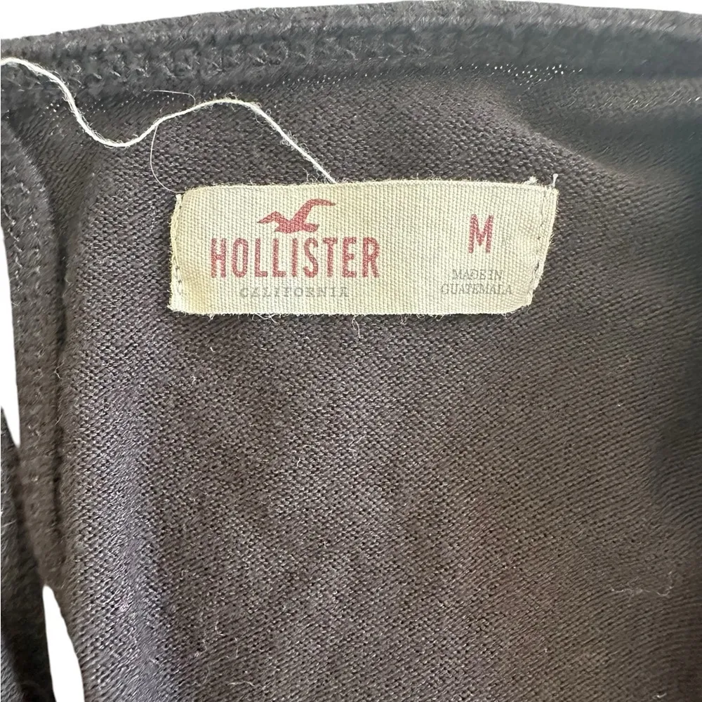 Hollister Black Knit Long‎ Sleeve V-Neck Sweater Dress - Image 4