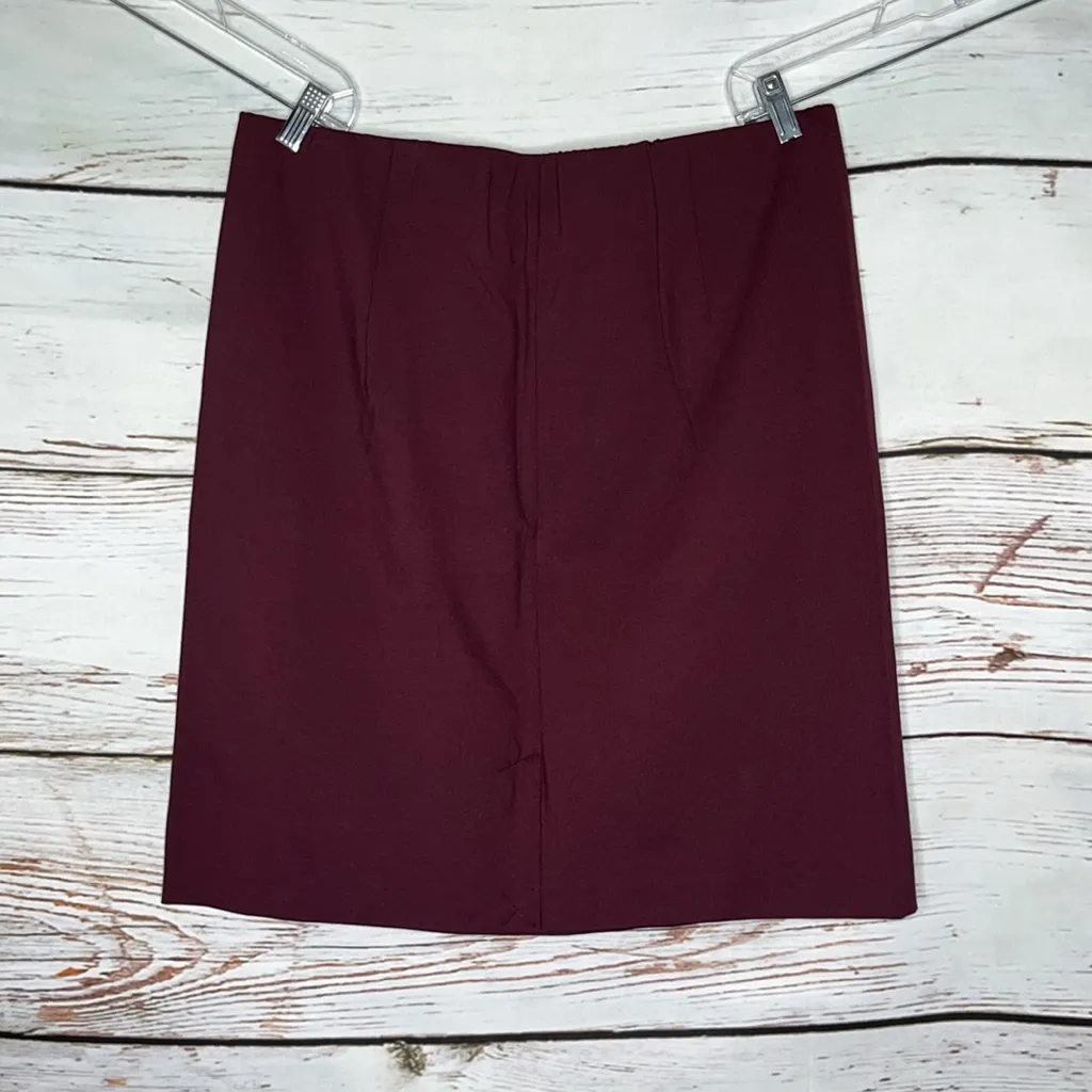 J. Jill Women’s NWT Size 1X Port Purple Ponte Knit Straight Pencil Skirt - Image 2