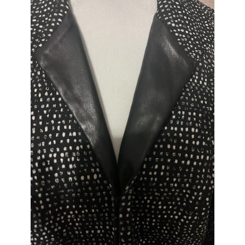 LAFAYETTE 148 NY Textured Jacket Blazer Sz 8 Black & Gray Women Business Formal - Image 2