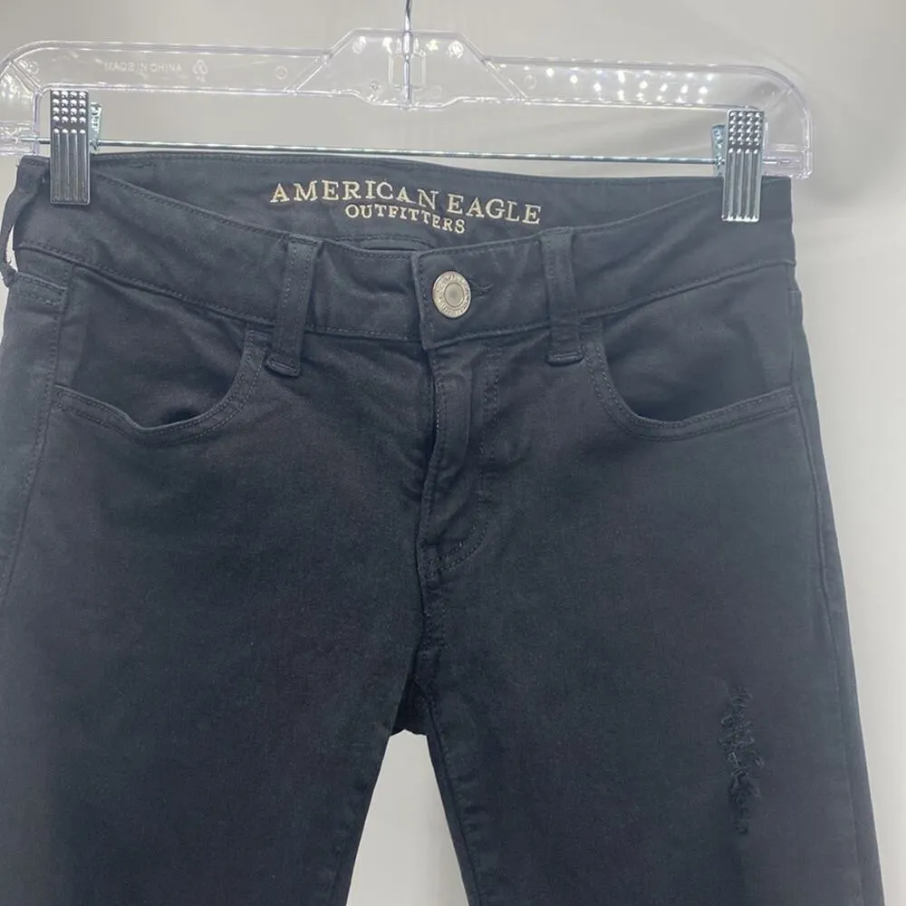American Eagle black super stretch X jegging minimalist neutral wardrobe basic - Image 2