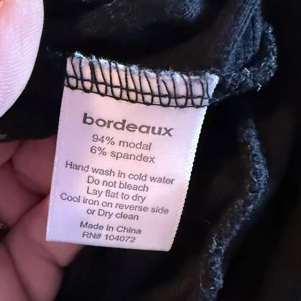 Bordeaux Black Drape Neck Top - Image 5