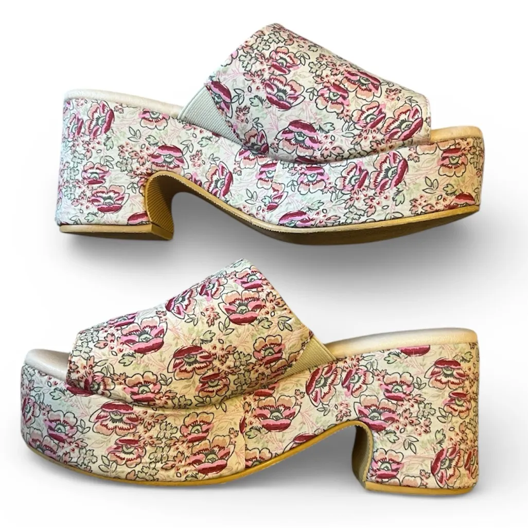 Anthropologie Matisse Terry Floral Platform Sandals - Image 6