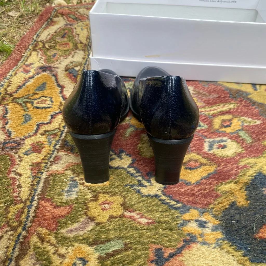 Hispanitas Navy blue Leather Heels Brown Size 6 - Image 4