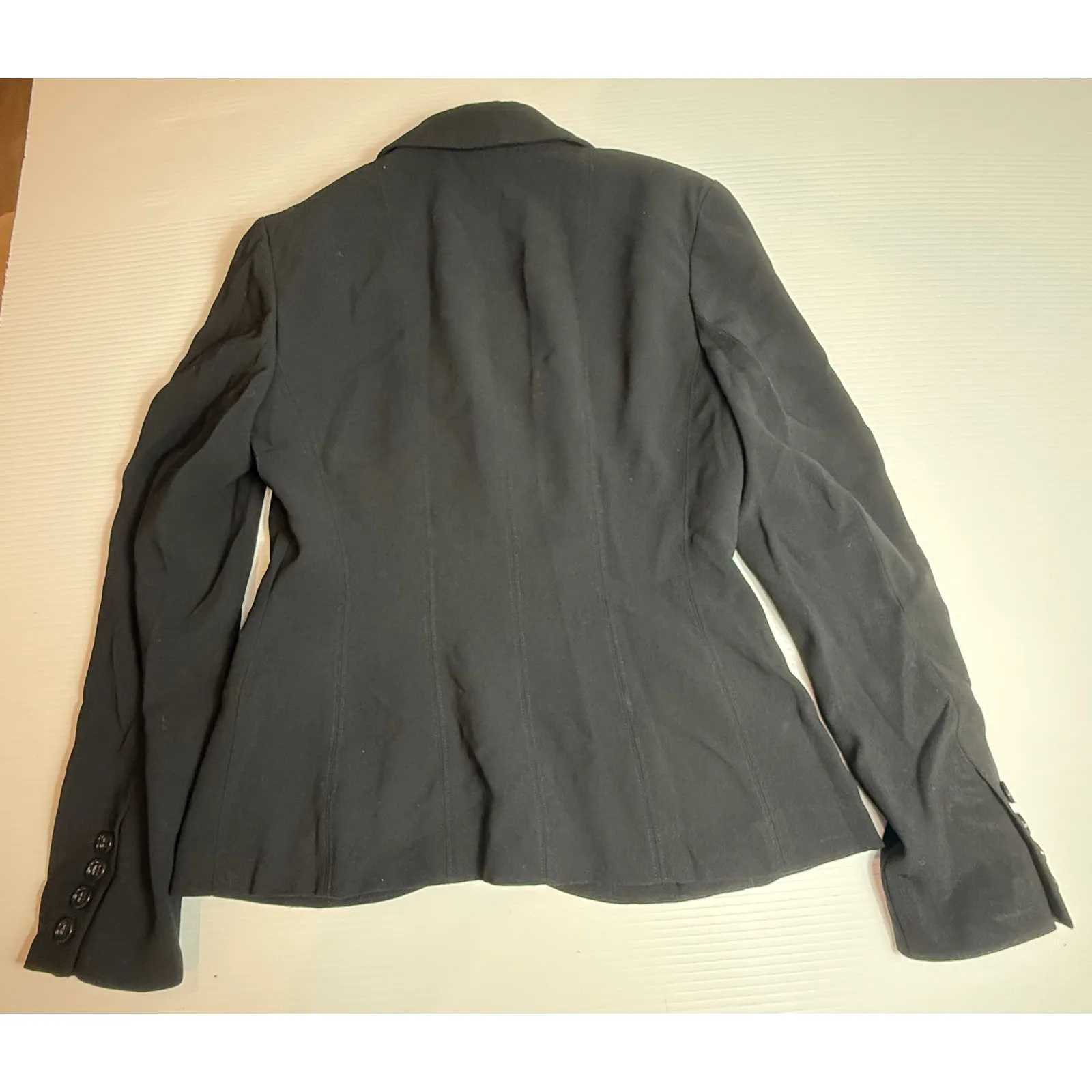 Ann Taylor Black Blazer Size 0 Fitted Career Office Business Professional Jacket - Image 6