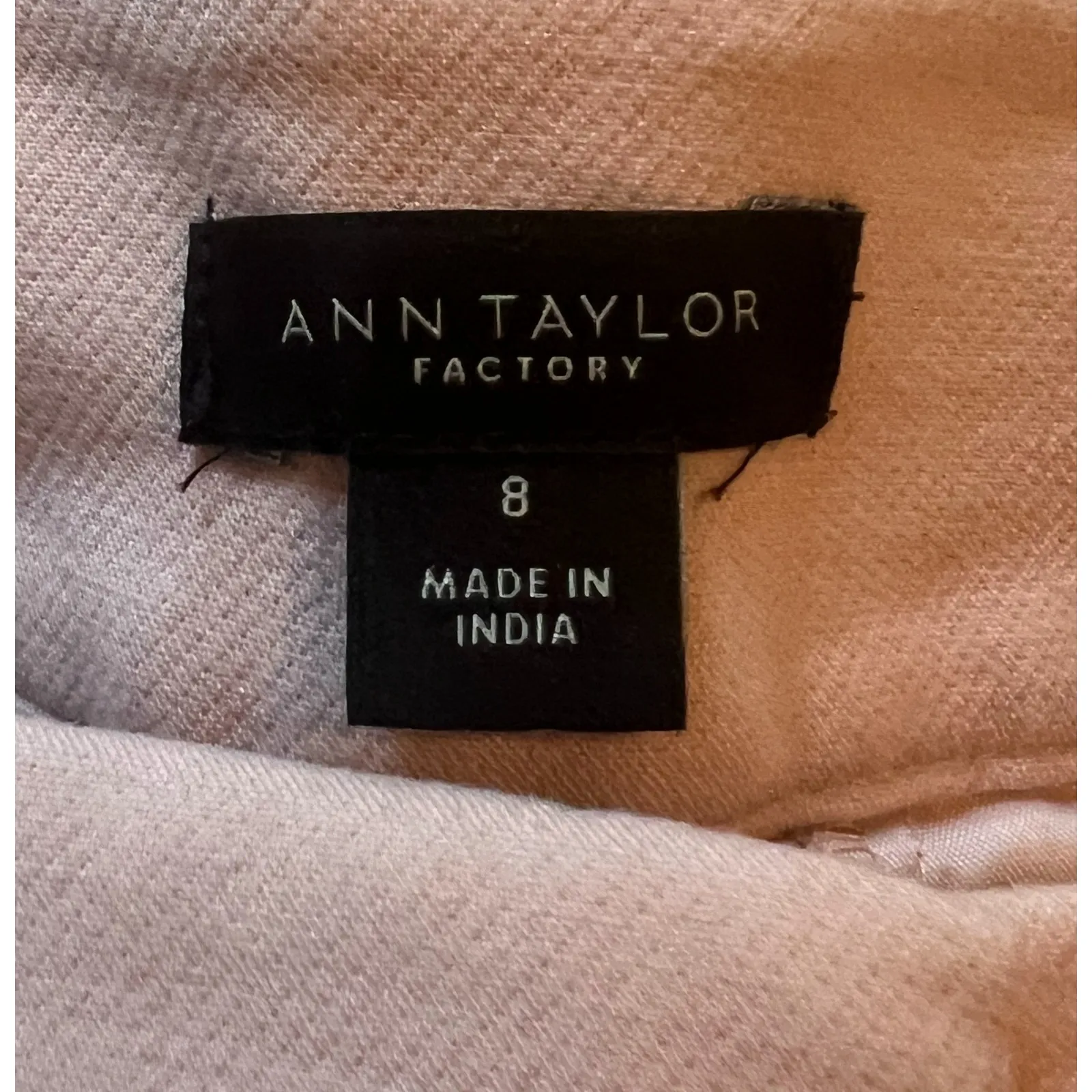 Womens Casual Pants Size 8 Pink Mid Rise Pockets Hook and Eye Flat Front Profess - Image 2