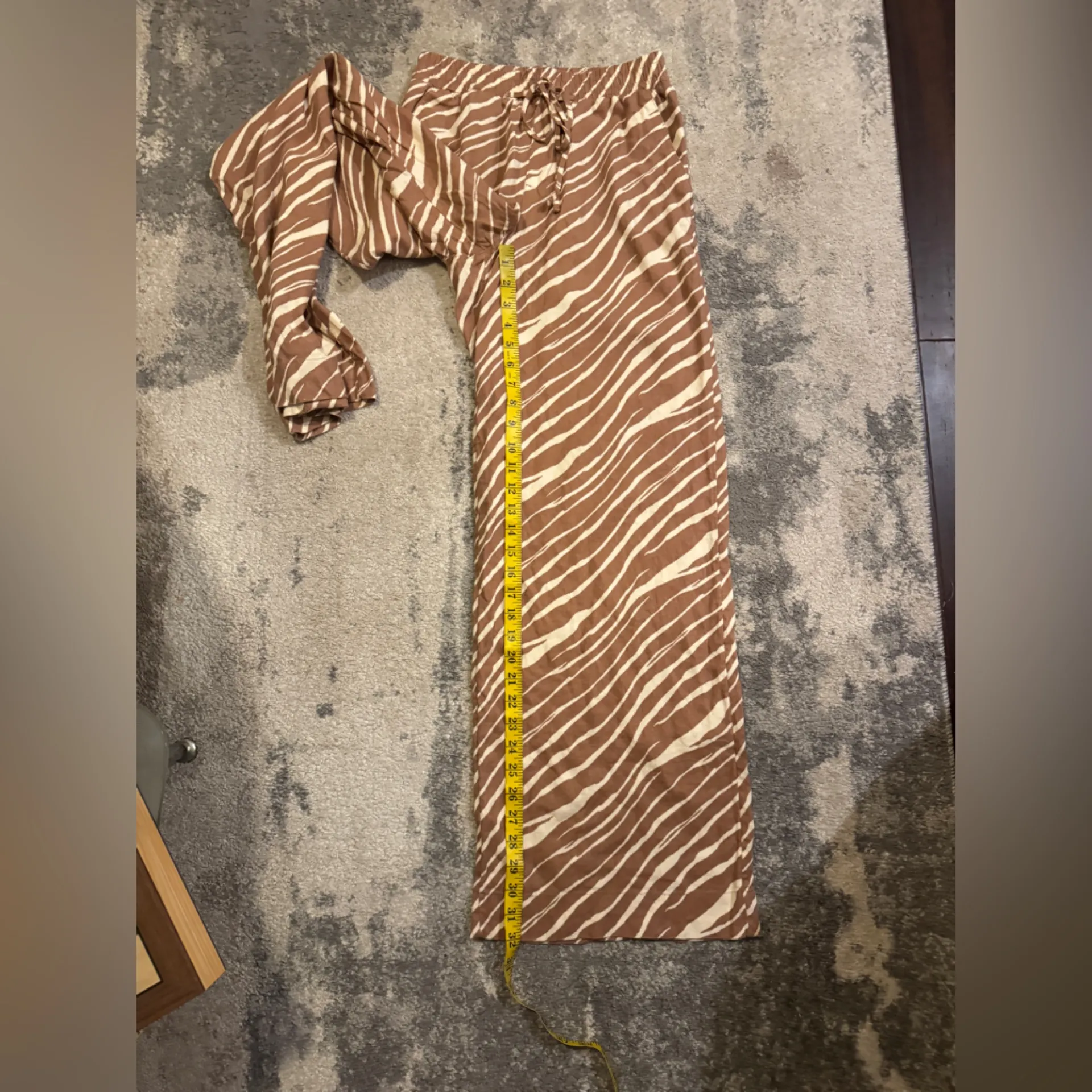 A New Day Brown and White Zebra Print Wide Leg Pants - Image 7