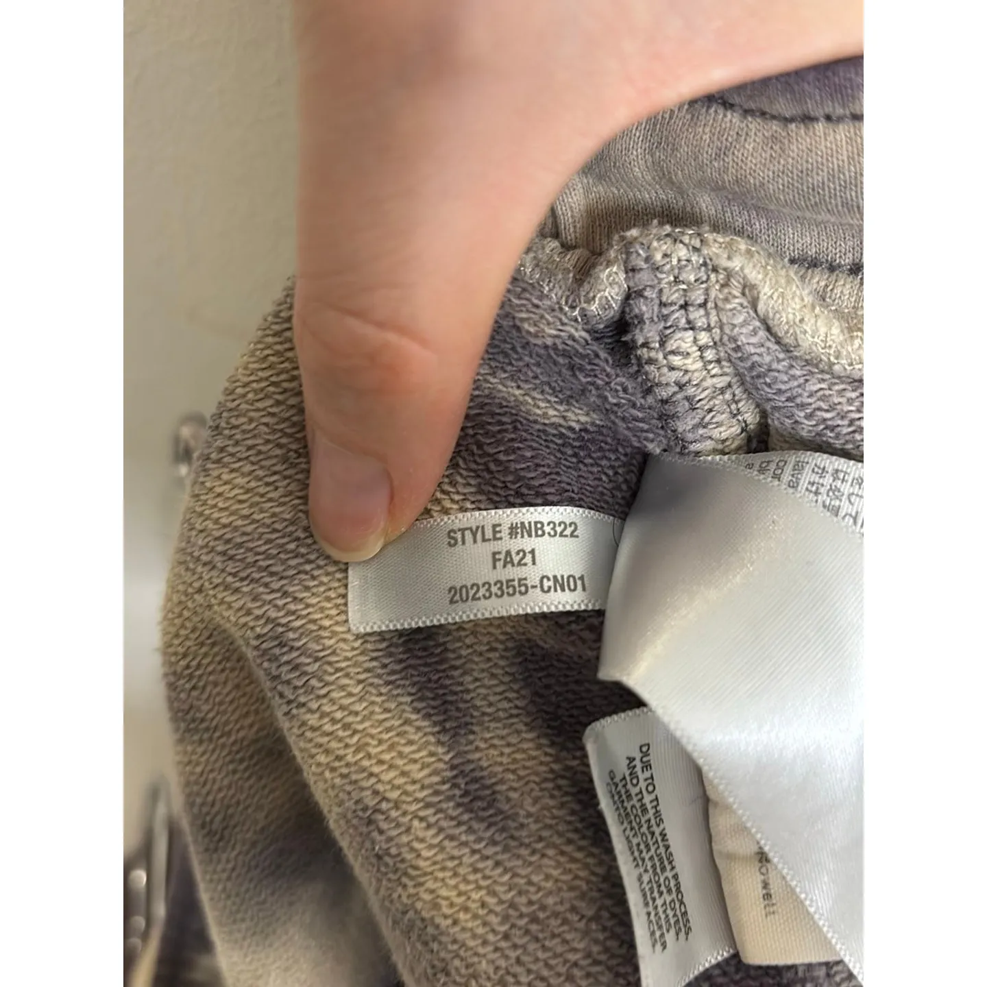 Madewell Shorts Womens XL Tie-Dye (Re)Sourced Cotton Sweatshorts Coastal Granite - Image 6