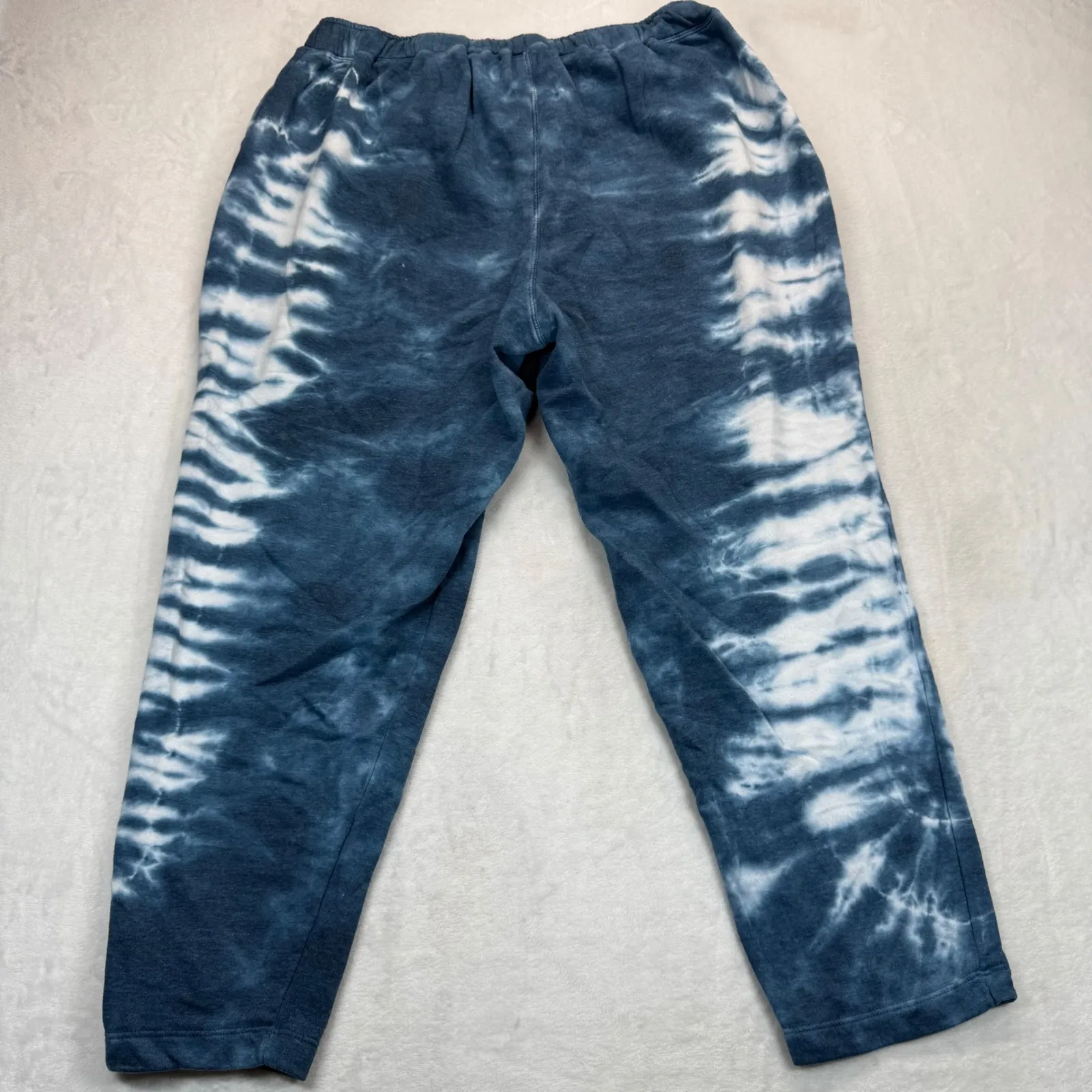LIVI Tie Dye Lounge Pants Comfy Casual Sweatpants Blue White Women's Size 14/16 - Image 8