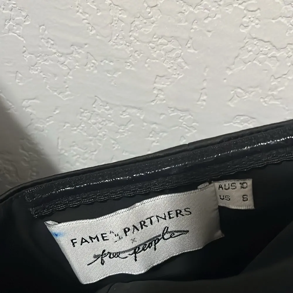 Free People x Fame and Partners Cara One-Shoulder Dress Black Ruffle, Size 6 - Image 5