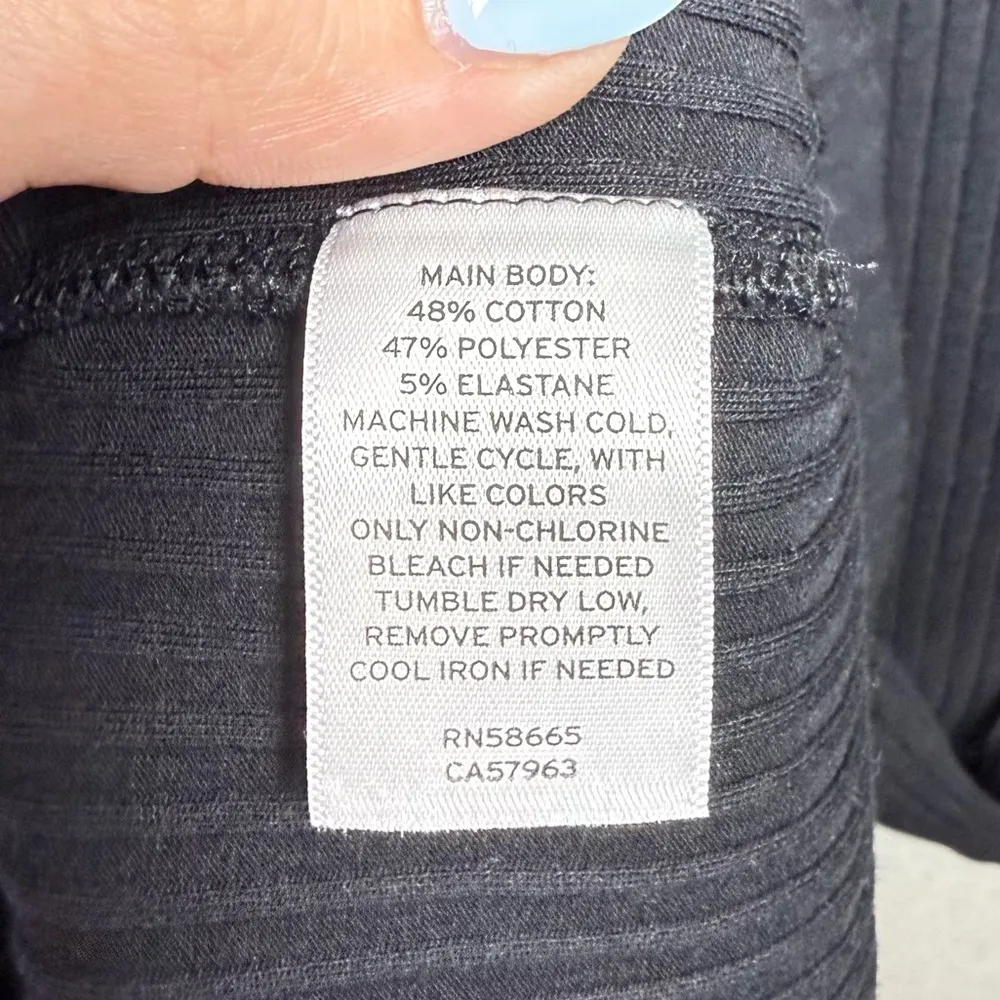 Treasure & Bond Women’s Long Sleeve Cotton Blend Rib Sweater Midi Dress size S - Image 7