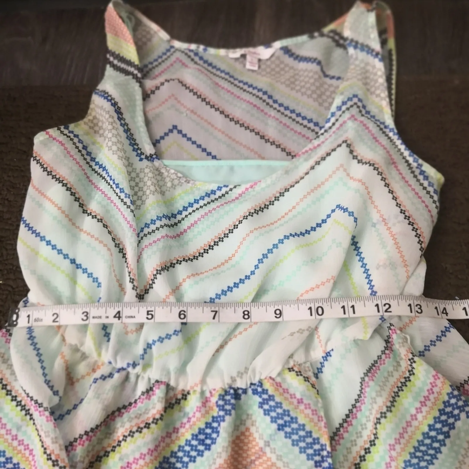Candie's  High Low Multi-Color Maxi Dress L Junior's Dopamine Boho Coconut Girl - Image 7