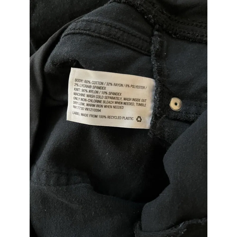 ISABEL MATERNITY black Stretch cotton blend Skinny Jeans Crossover back Pants 12 - Image 7