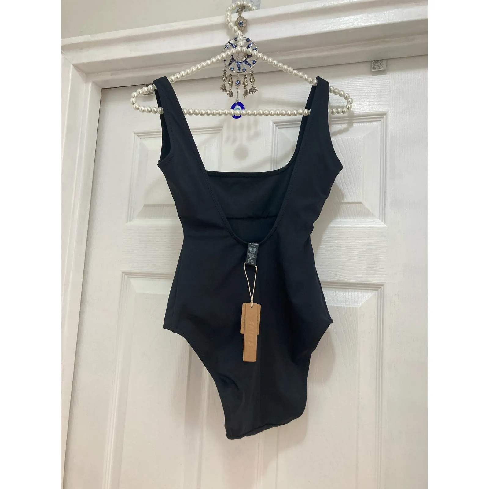 Skims Size XS Swimsuit Shaping Sculpting Tank One Piece Swim ONYX Black NWT - Image 6