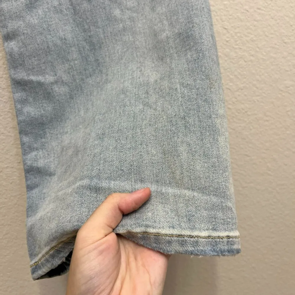 Loft  Curvy Slim Flare Jeans Size 28 / 6 Women's High Rise Blue Wash Denim - Image 6