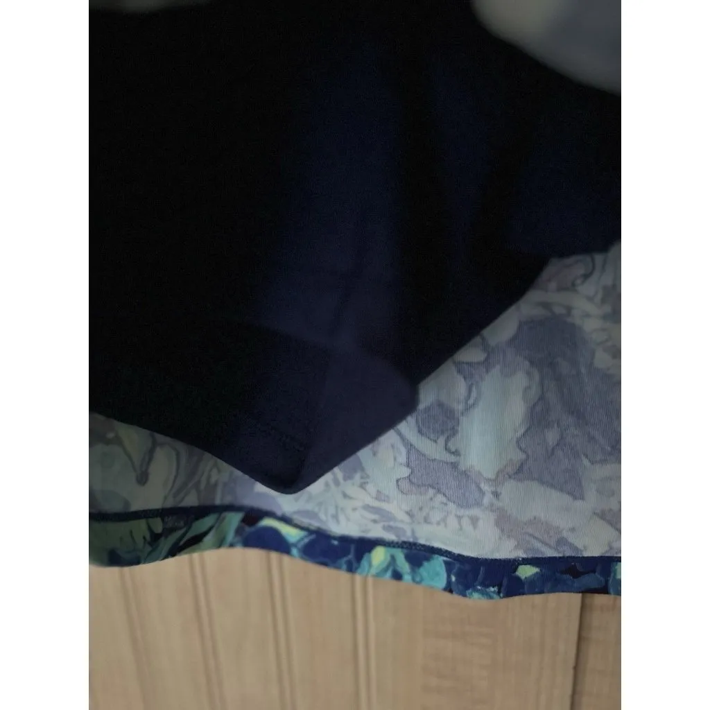 Title Nine size XS Blue Golf Tennis Pickleball Activewear Floral Skirt Skort - Image 4