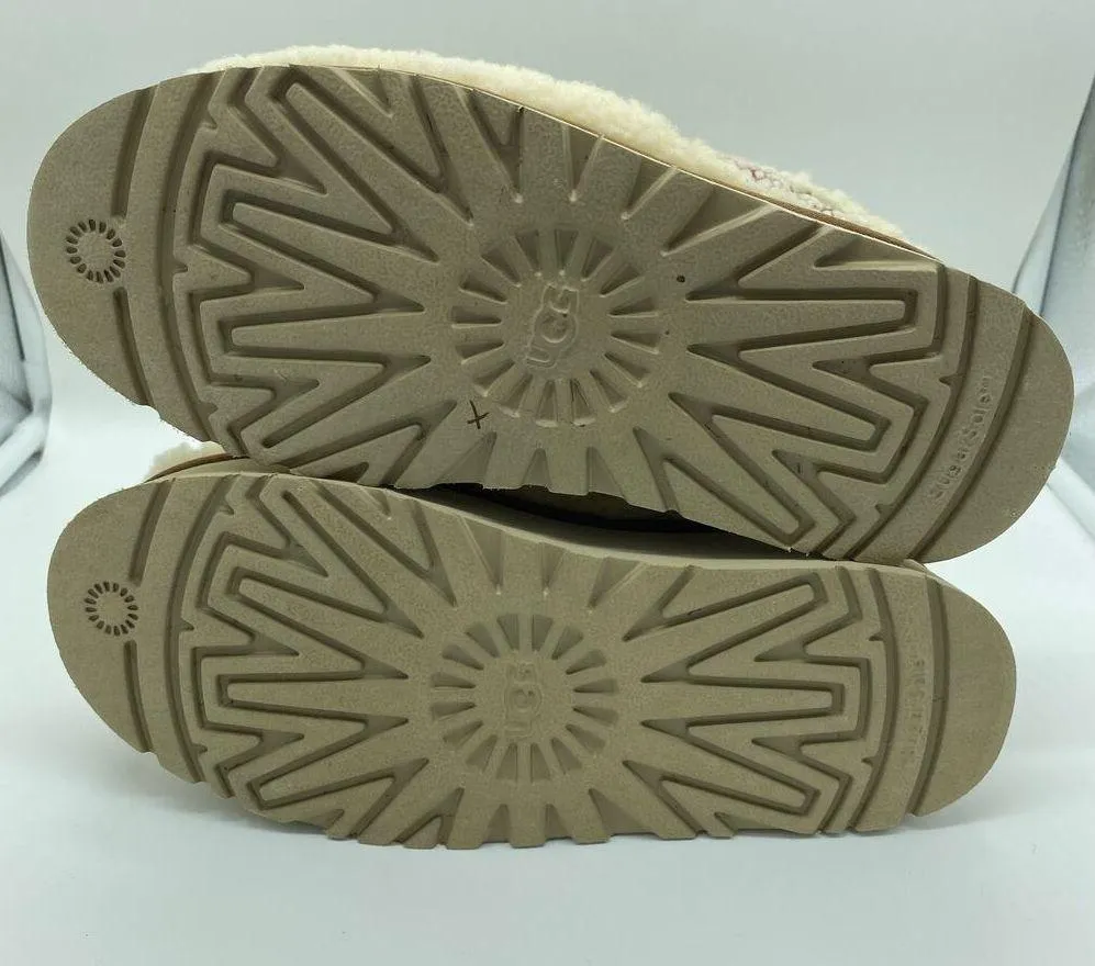 NWOT  Women's size 6 Tazz Sherling Braided Platform Slippers Natural Cream - Image 8