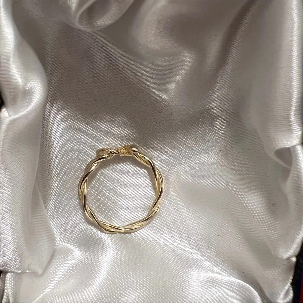 Glaze Jewelry 14K Over Silver Twisted Ring Gold - Image 4