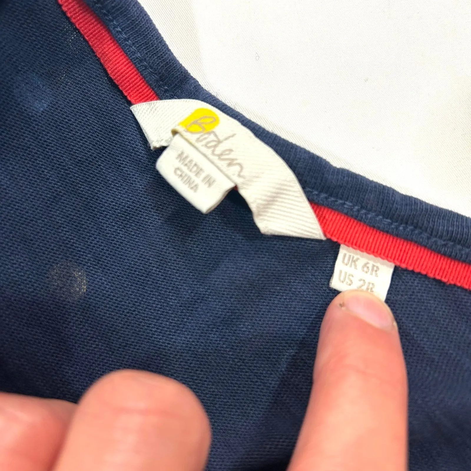 Boden Polka dot‎ Shirt Dress Blue Size 2 - Image 4