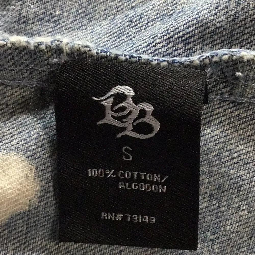 Boom Boom Jeans Womens Denim Vest Studded Polka Dot Distressed Size S - Image 5