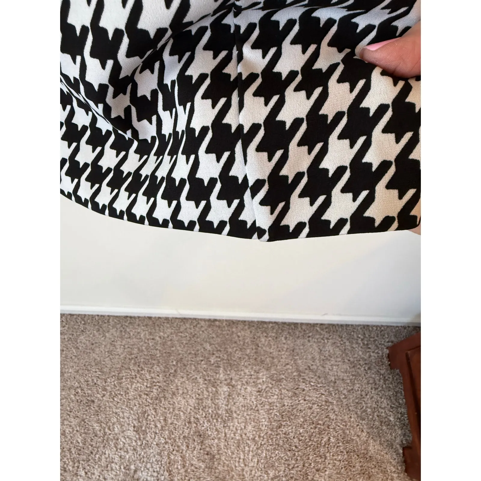 Susan Graver Houndstooth Single Breasted Tunic Blazer Black Women's Size XLP - Image 5