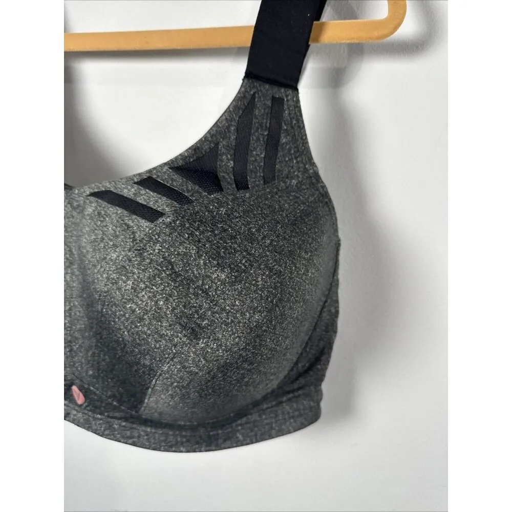 Livi 40H Bra Comfort Adjustable Underwire Black Gray Max Support Wide Straps - Image 3