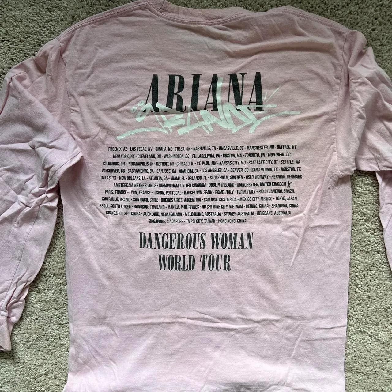 Ariana Grande Baby Pink Dangerous Woman Tour Long Sleeve - Image 4