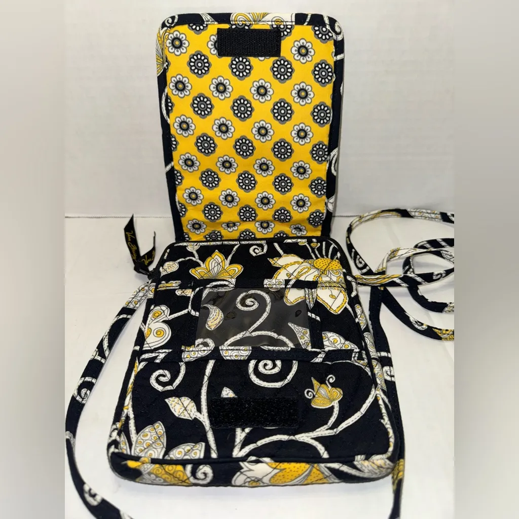 Vera Bradley MINI HIPSTER Crossbody YELLOW BIRD Shoulder Bag Purse Organizer - Image 5