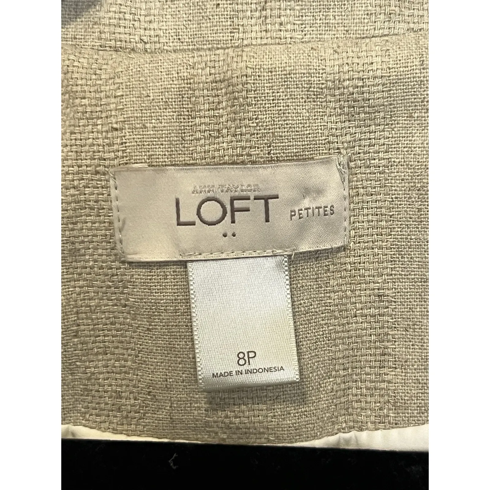 Ann Taylor LOFT Petites Size 8P Blazer~Beige~Linen Blend~Double Breasted~Lined - Image 4