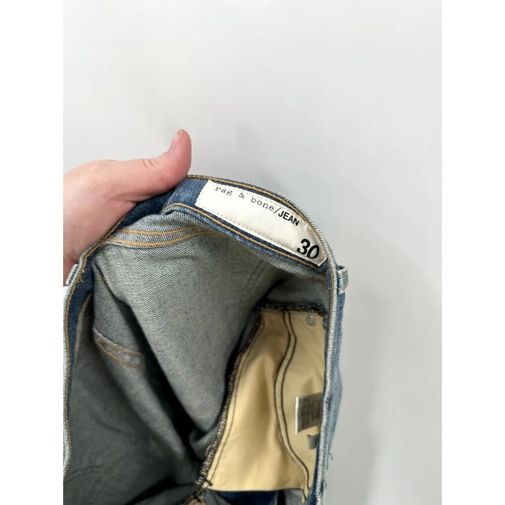 rag & bone The Skinny Racer Relay jeans stripe slim zipper ankle low rise 30 - Image 8