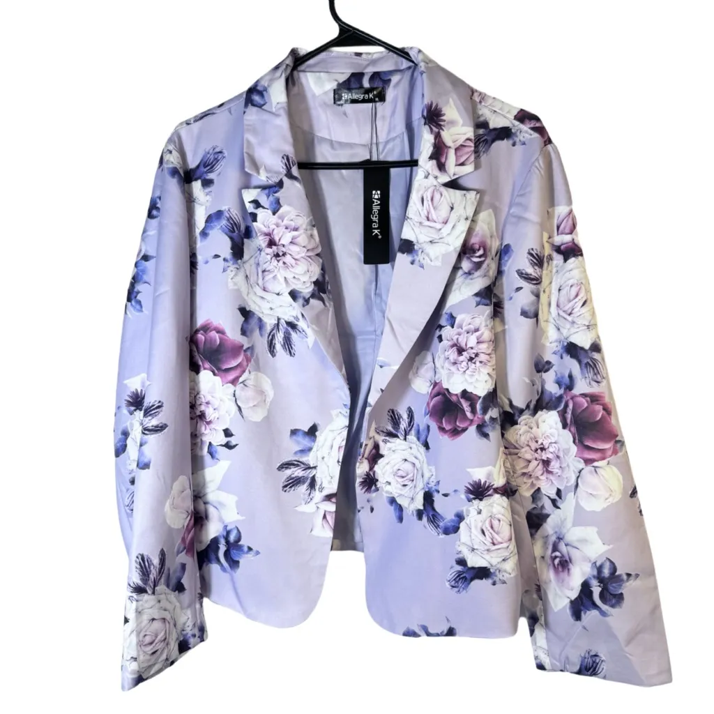 NWT Allegra K Women’s Open Front Blazer – Lightweight Crop Suit Jacket – XL - Image 6