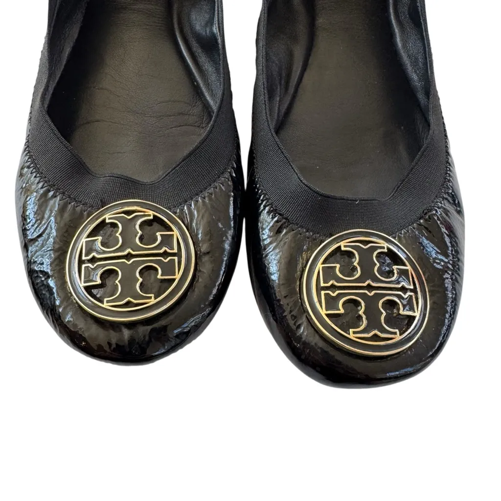 Tory Burch  Caroline Ballet Flats Black Patent Leather Size 9.5 - Image 4