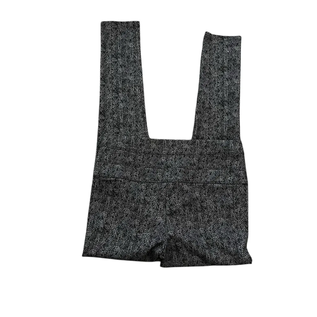 Jolt Herringbone Knit Leggings Pull On Stretch Gray Black M Juniors - Image 2