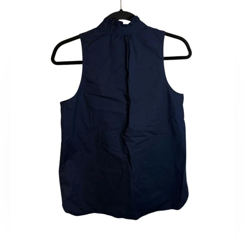 J.Crew Navy Blue Ruffle Cami Blouse - Image 2