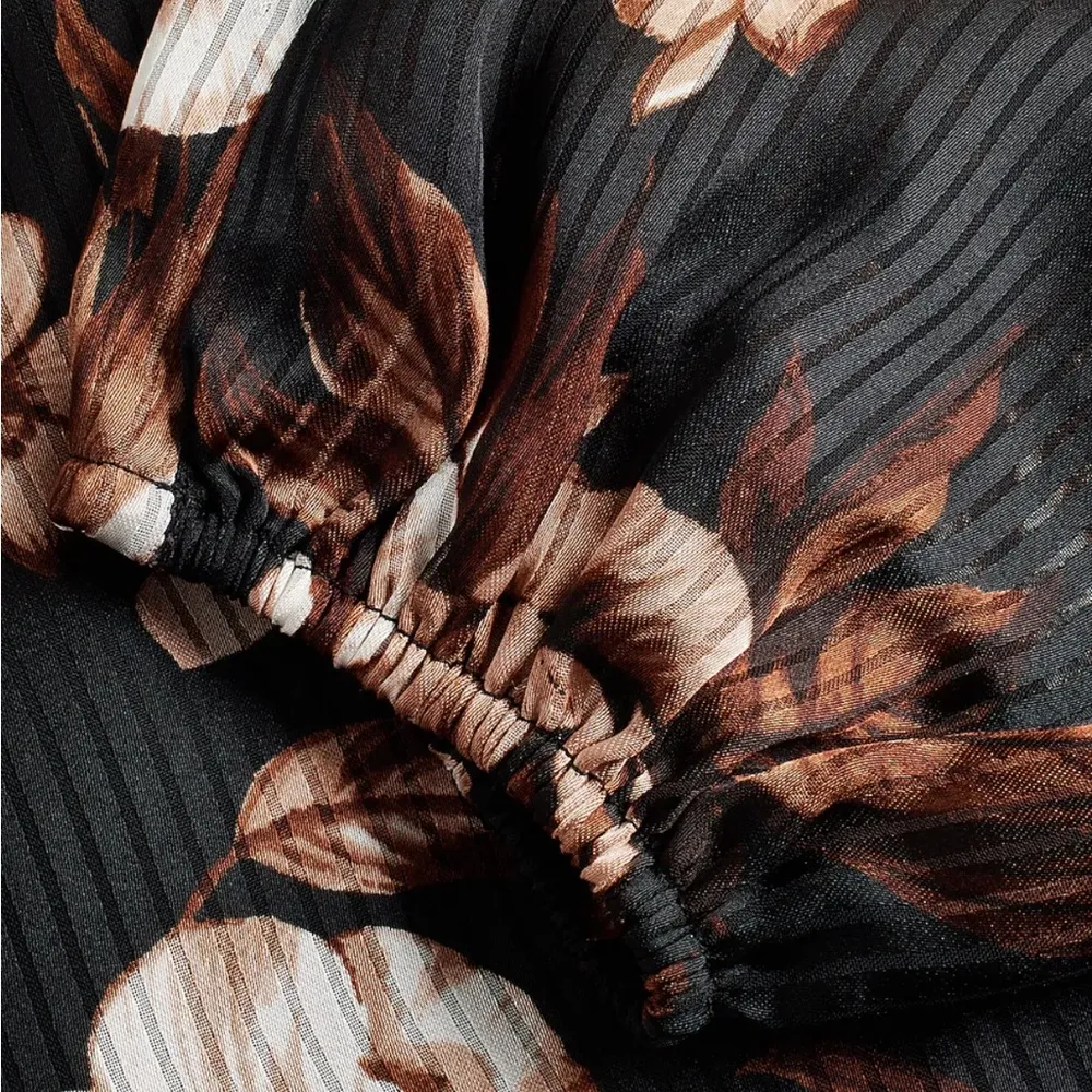 NWT Express Floral Surplice Ruffle Hi-Lo Maxi Dress - Image 4