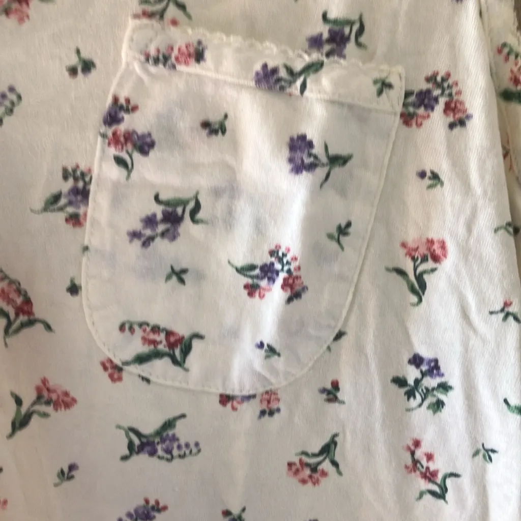 Basic Editions White Floral Sleeveless Blouse extra large Size XL - Image 3