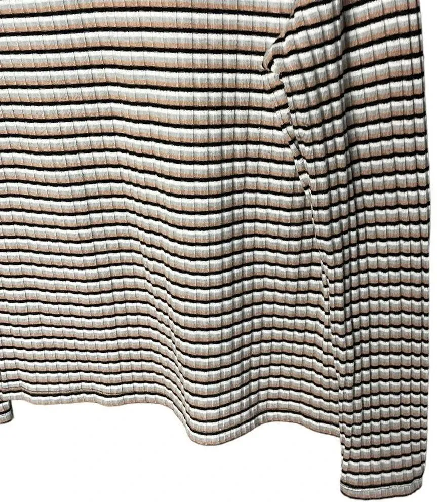 Zara Women’s Size XL Striped Stretch Long Sleeve Shirt - Image 4