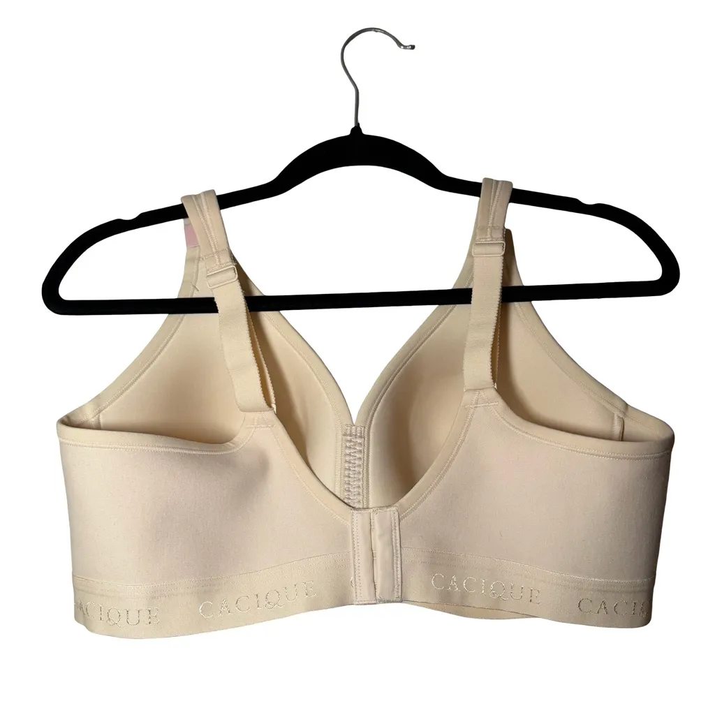 Lane Bryant Cacique Lightly Lined No-Wire Bra Biege Tan - Image 8