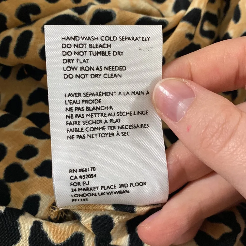 Faithfull the Brand Le Chinq animal Valois leopard print midi wrapped skirt sz 4 - Image 13