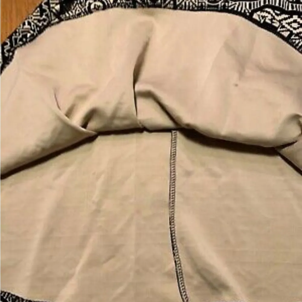 Forever 21 black nude geometric tribal Aztec fit flare strapless dress Sz S - Image 4