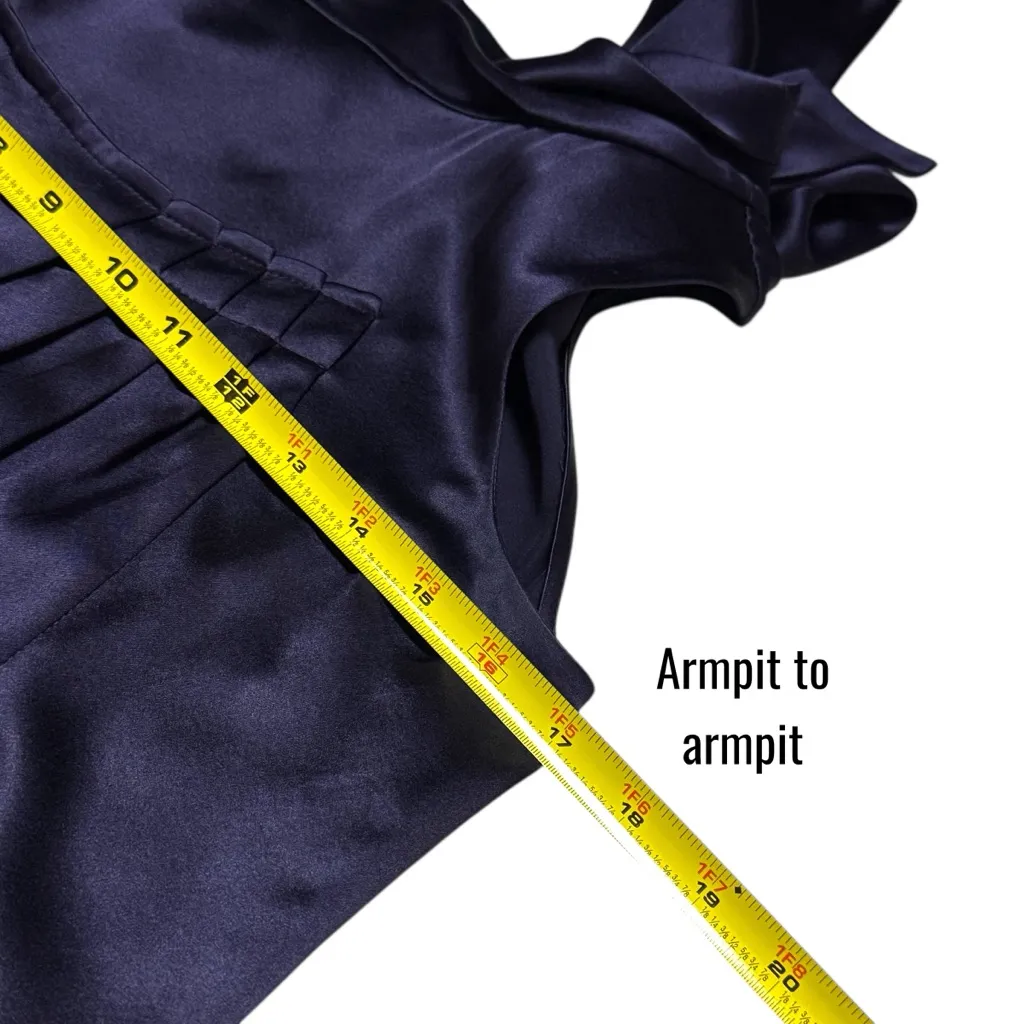 Y2K Unbranded 100% Silk Royal Purple Dress Formal Evening Special Occasion S/M - Image 8