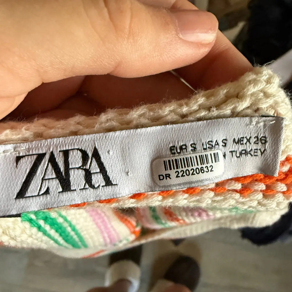 Striped‎ Multicolor Zara Knit Tank Top - Image 3