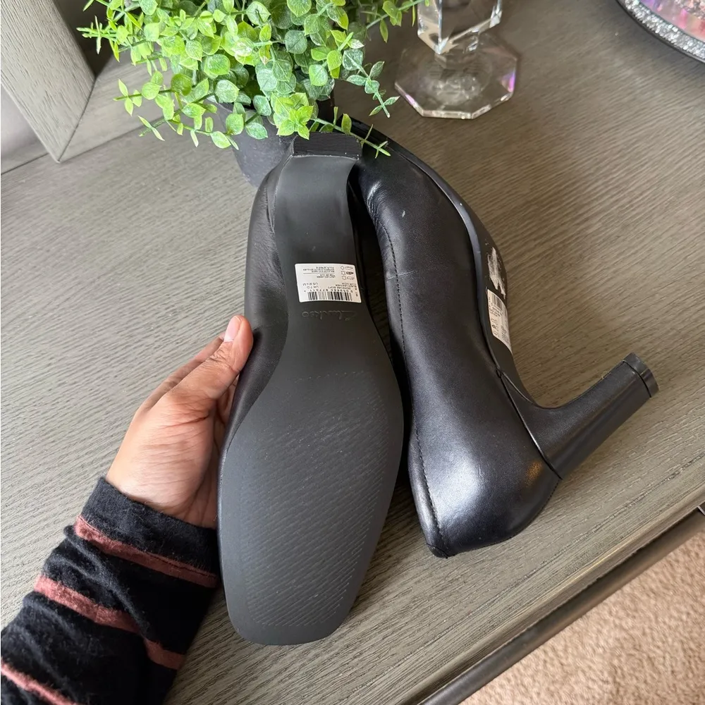 Clarks Seren Pump in Black Leather 9.5 - Image 9