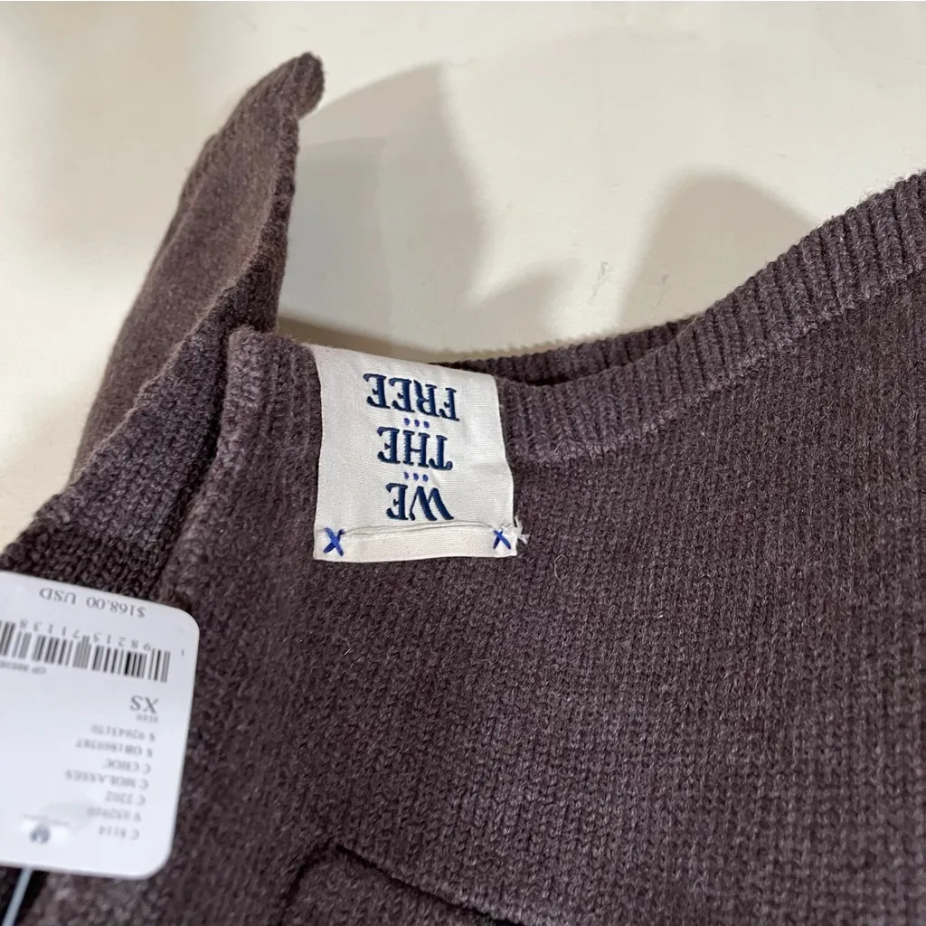 NWT Free People Sweater Cardigan Long Sleeve Button Knit Top Casual Outerwear XS - Image 7