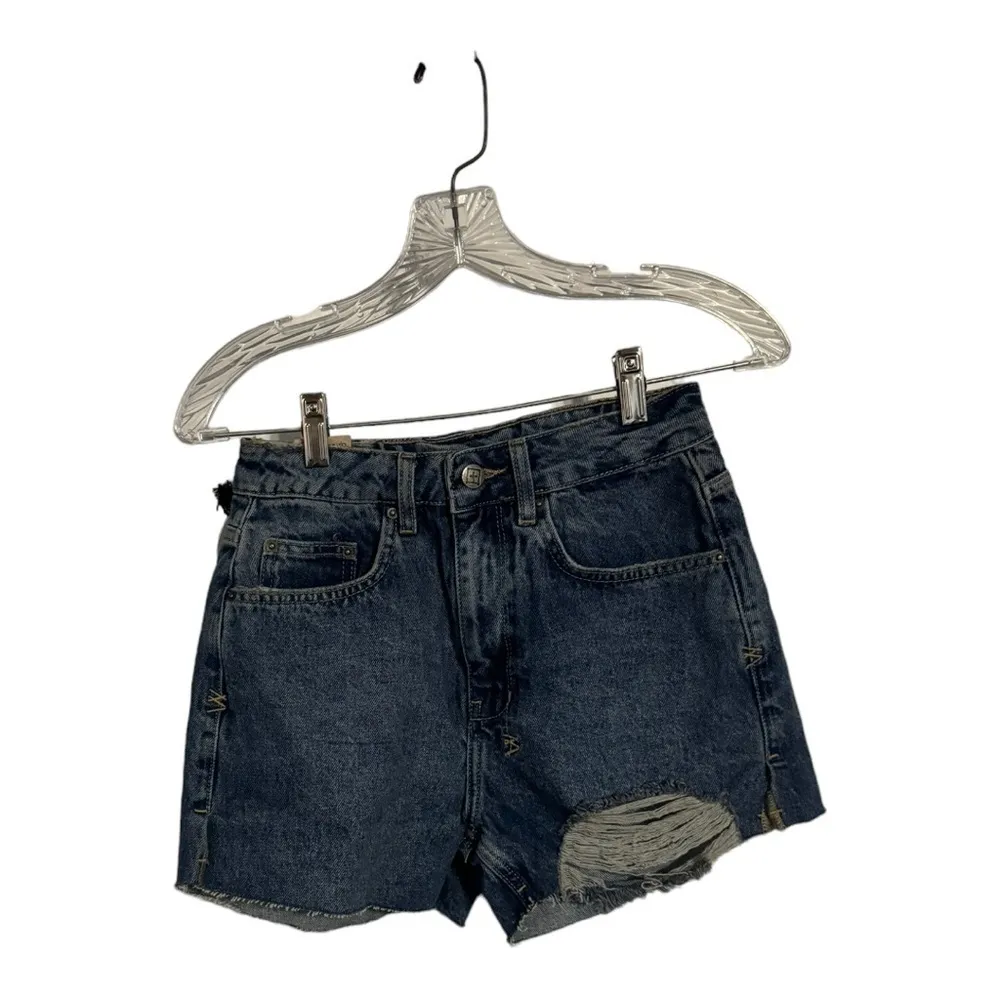 Ksubi Rise’N High Exposed Recall High Waist Raw Distressed Hem Jean Shorts 25 - Image 3
