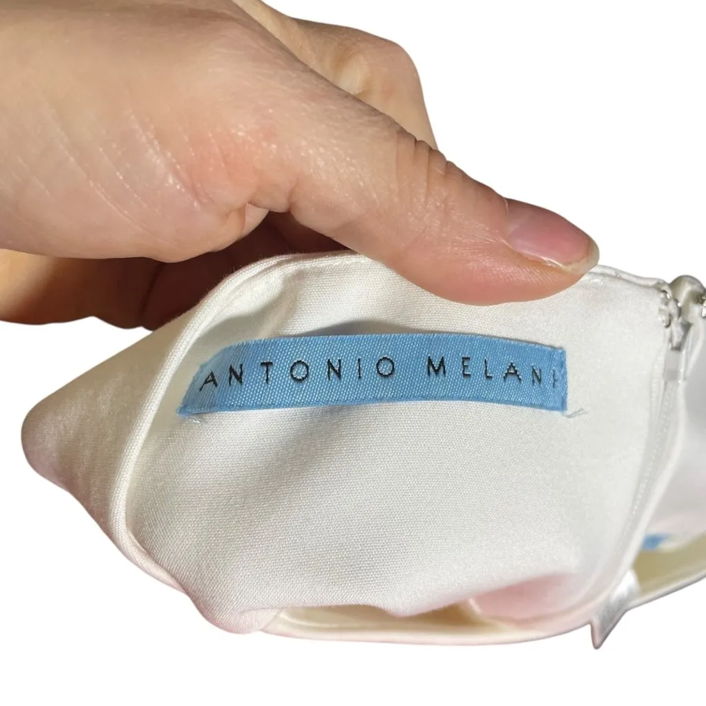 Antonio Melani Womens Pencil Skirt Size 4 Off-White Cotton Blend - Image 3