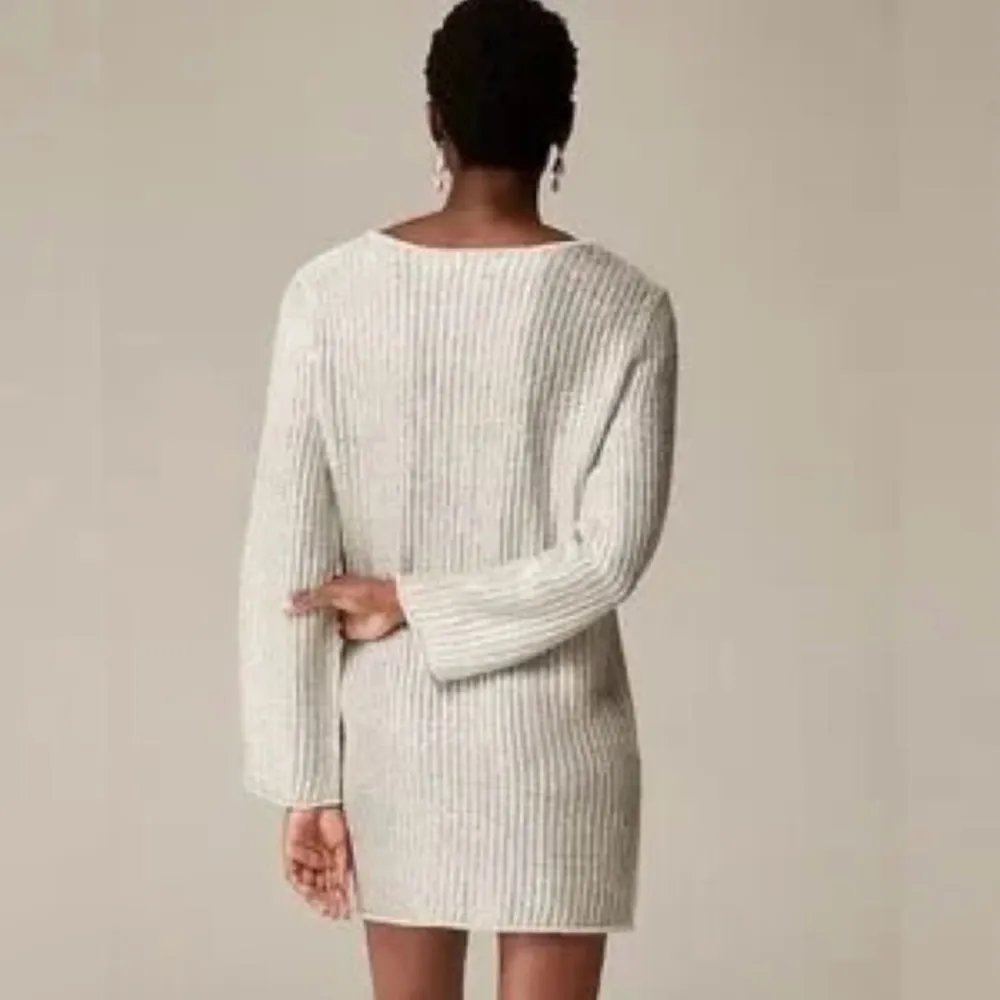 NWT J. Crew Collection Metallic Open-weave Sweater-dress Silver - Image 6