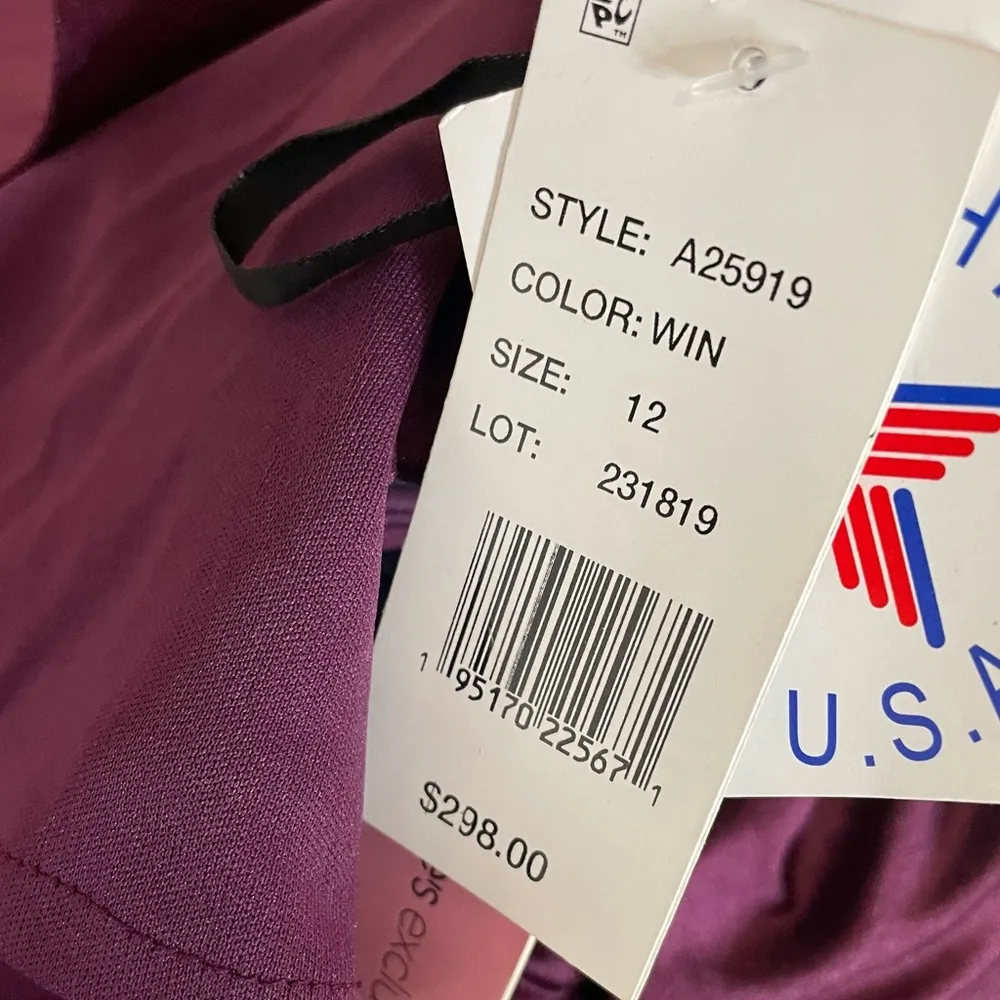 AQUA Formal Wrapped Strapless Corset Gown Wine Women’s Sz 12 - Image 8